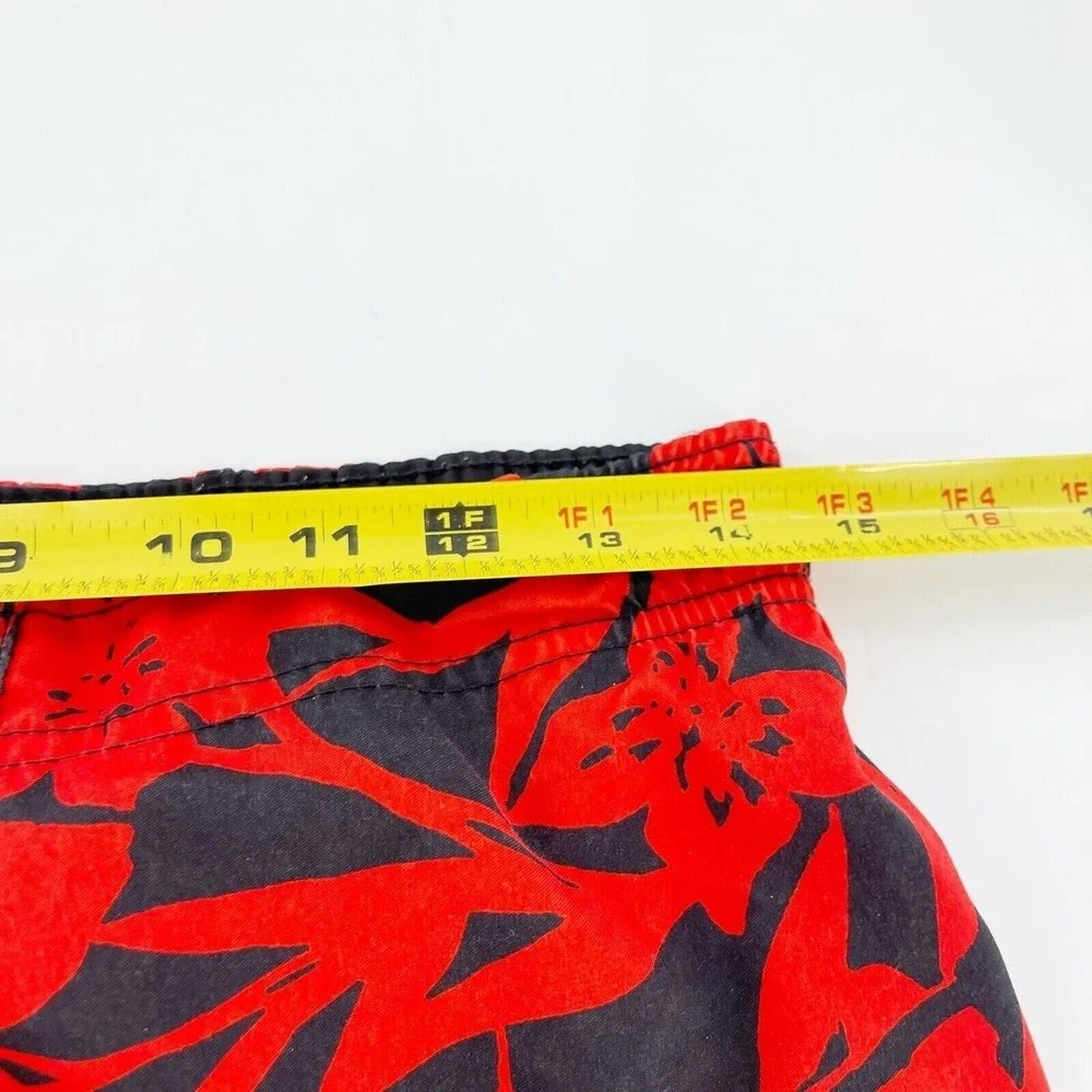 Hang 10 Hawaiian Floral Gradient Mens Board Shorts Medium Surf Colorful Rainbow‎